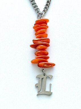 🆕 “L” Old English Letter Pendant Necklace-Stainless Steel